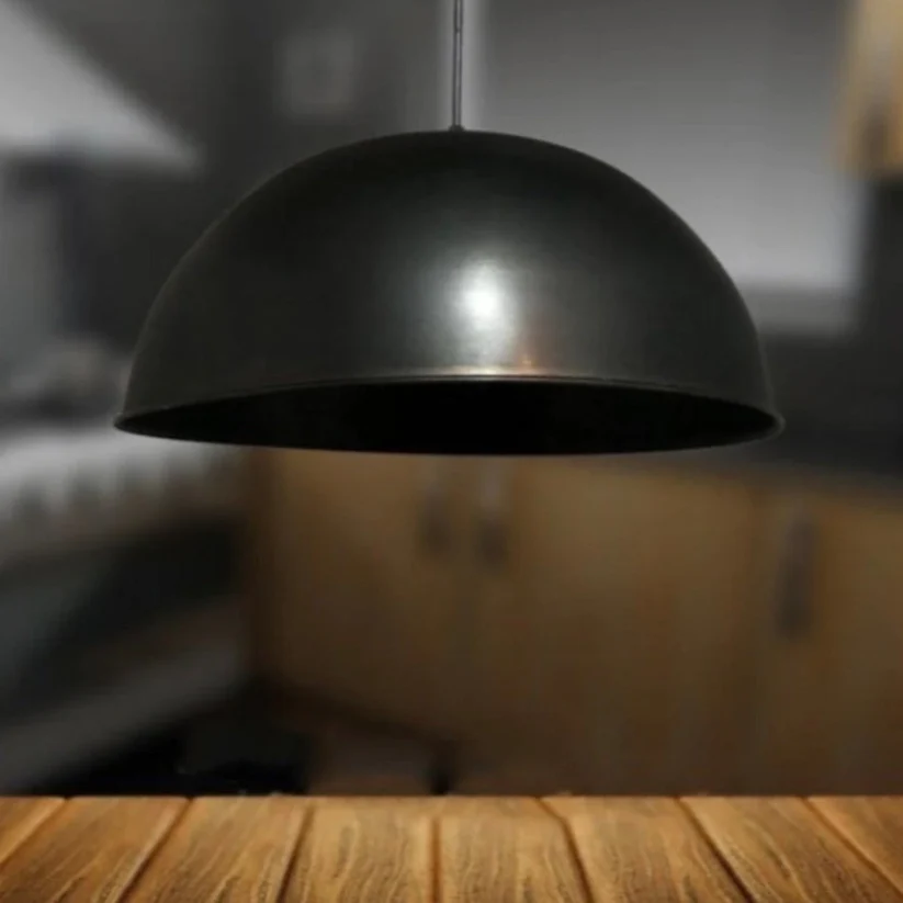 Luminaire Dôme Laiton Noir - Réf. 1806